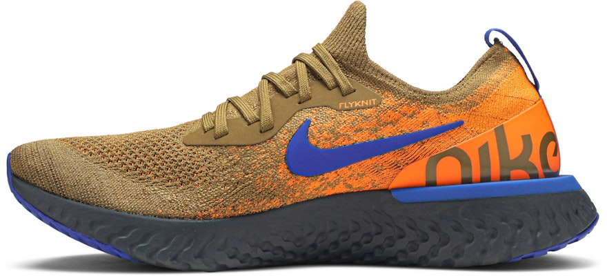 Nike epic react flyknit golden beige racer blue Clearance