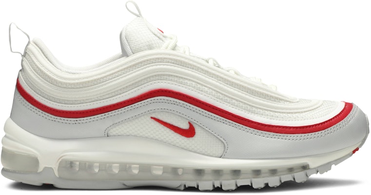 Air max 97 platinum white university red best sale