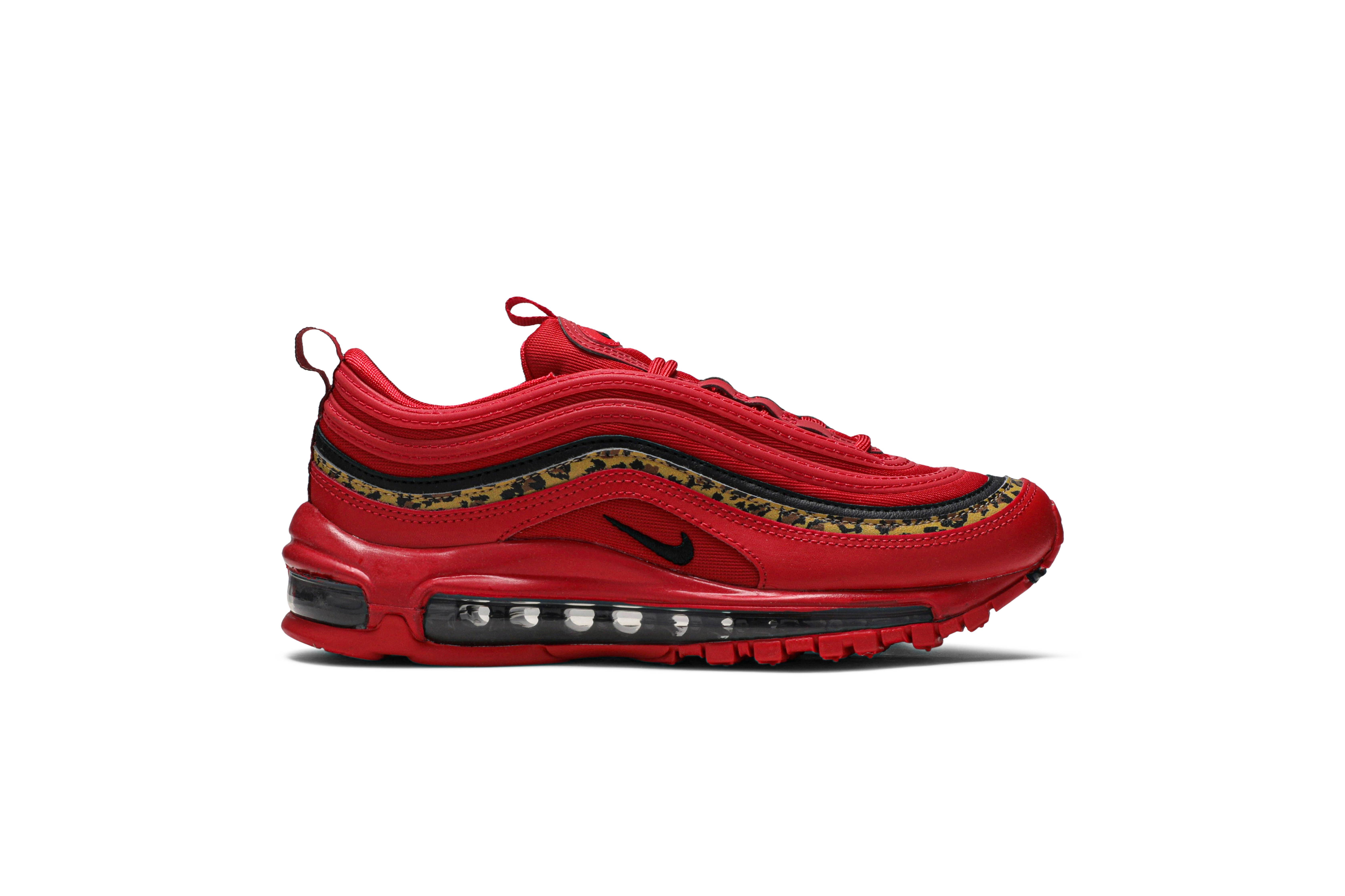 red air max 97 with leopard