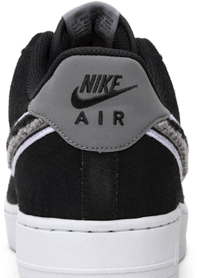 Nike Sample Air Force 1 '07 LV8 Men Chenille Black Cool Grey 823511 014  Size 9