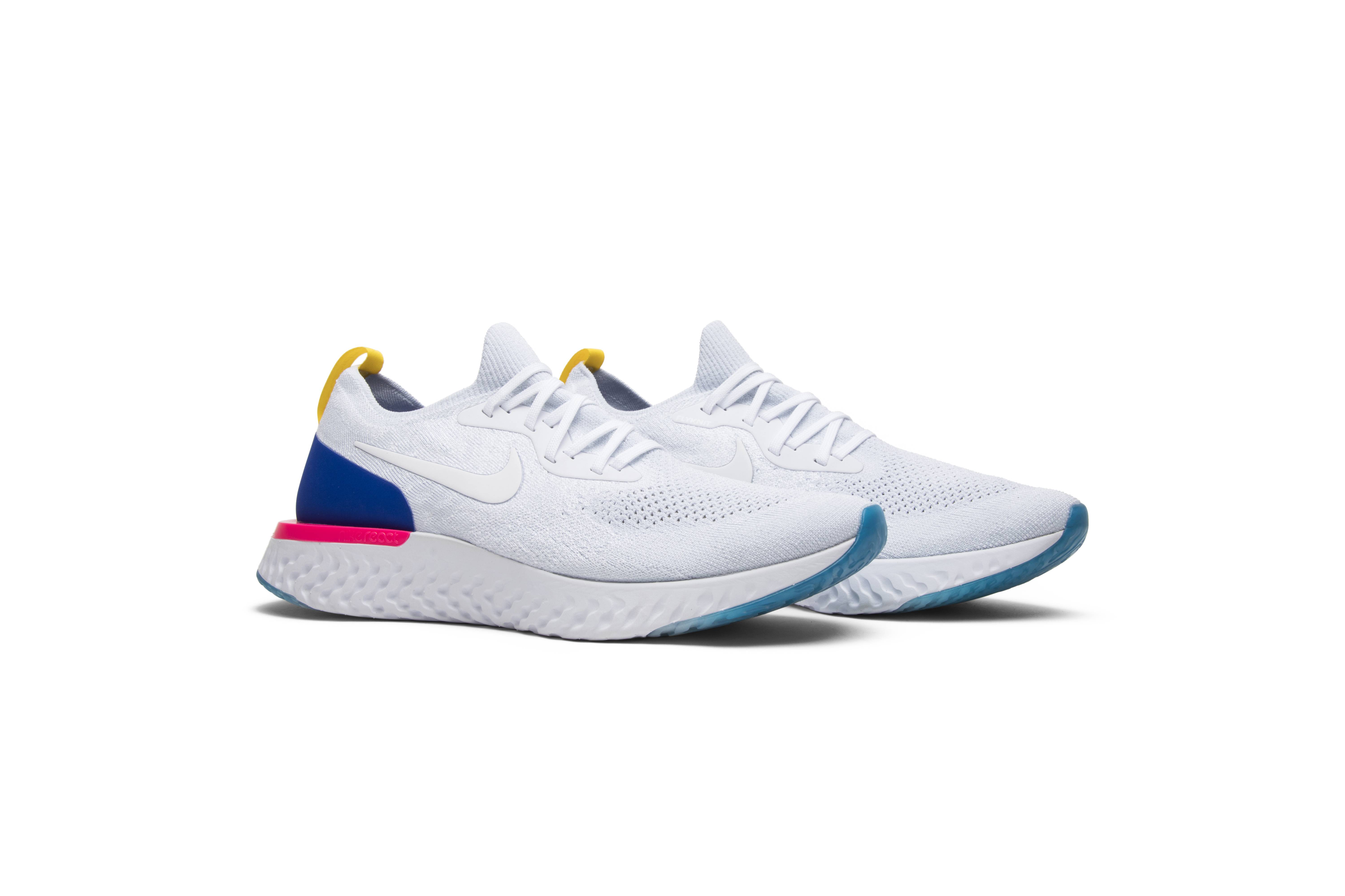nike epic react flyknit white