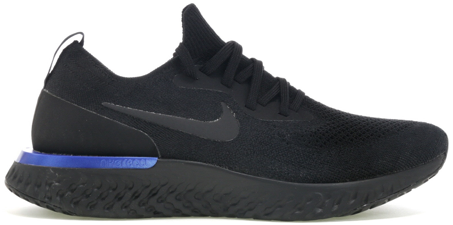 Nike Epic React Flyknit Black Racer Blue (WMNS) - AQ0070-004 - Novelship