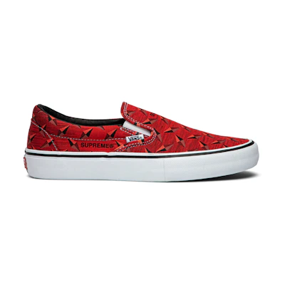 Supreme Vans Classic Slip-On Pro 'Diamond Plate Red'