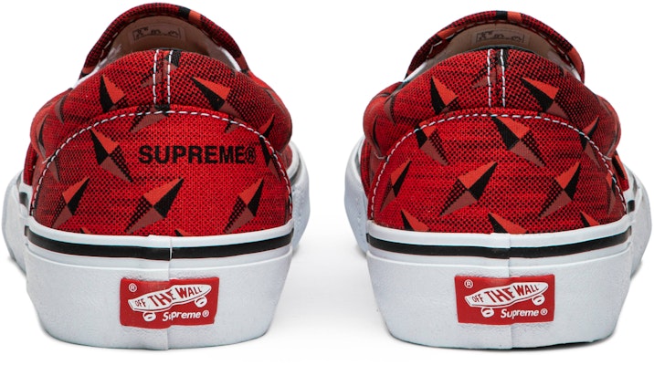 Vans Slip-On Supreme Diamond Plate Red Men's - Sneakers - US