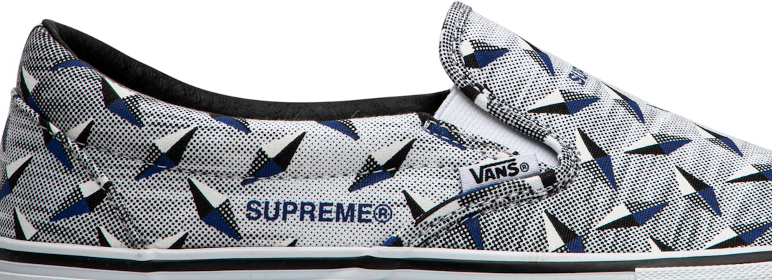 Supreme x Vans Classic Slip‑On Pro 'Diamond Plate White