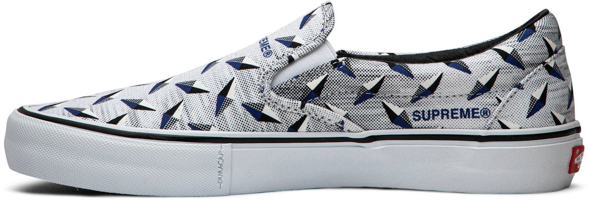 Supreme x Vans Classic Slip-On Pro 'Diamond Plate White' VN0A347VTEF Lookbook Supreme x Vans Classic Slip-On Pro 'Diamond Plate White' VN0A347VTEF