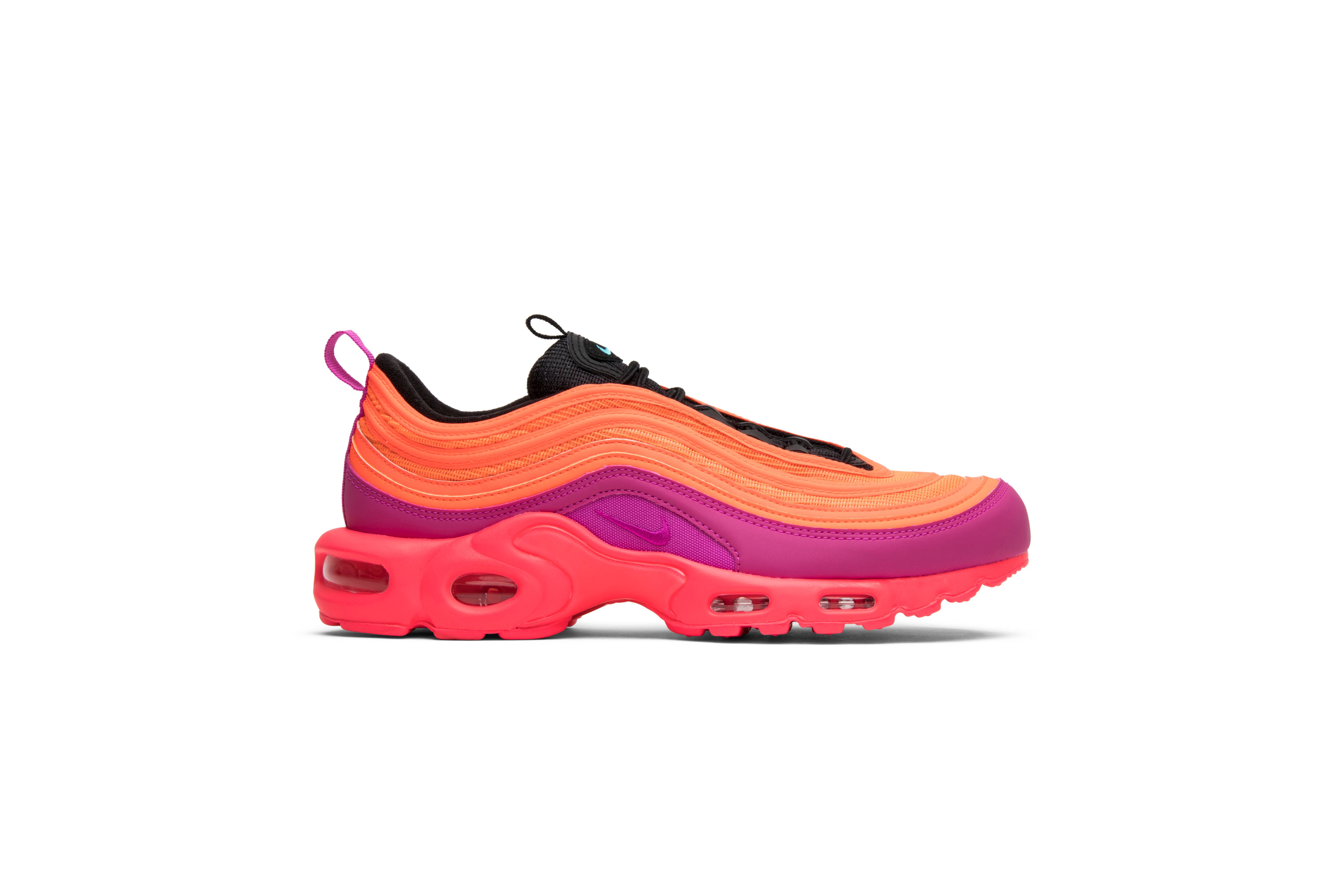 pink and orange air max 97 plus