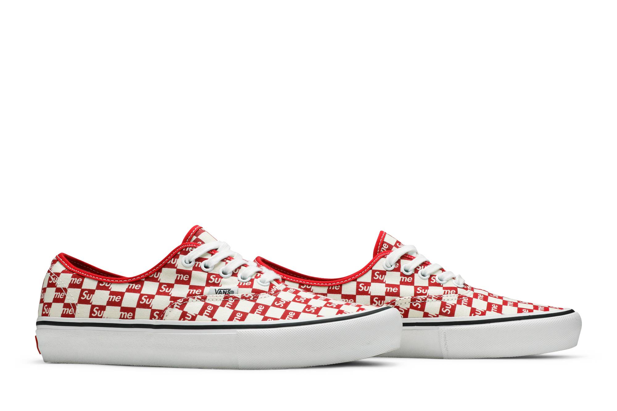 red checkered supreme vans