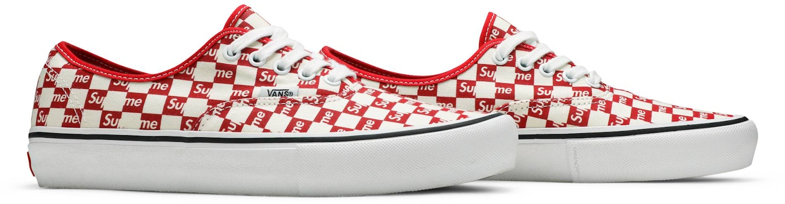 Buy Supreme x Sk8-Hi Pro 'Checkered Red' - VN0A38Z3JLY