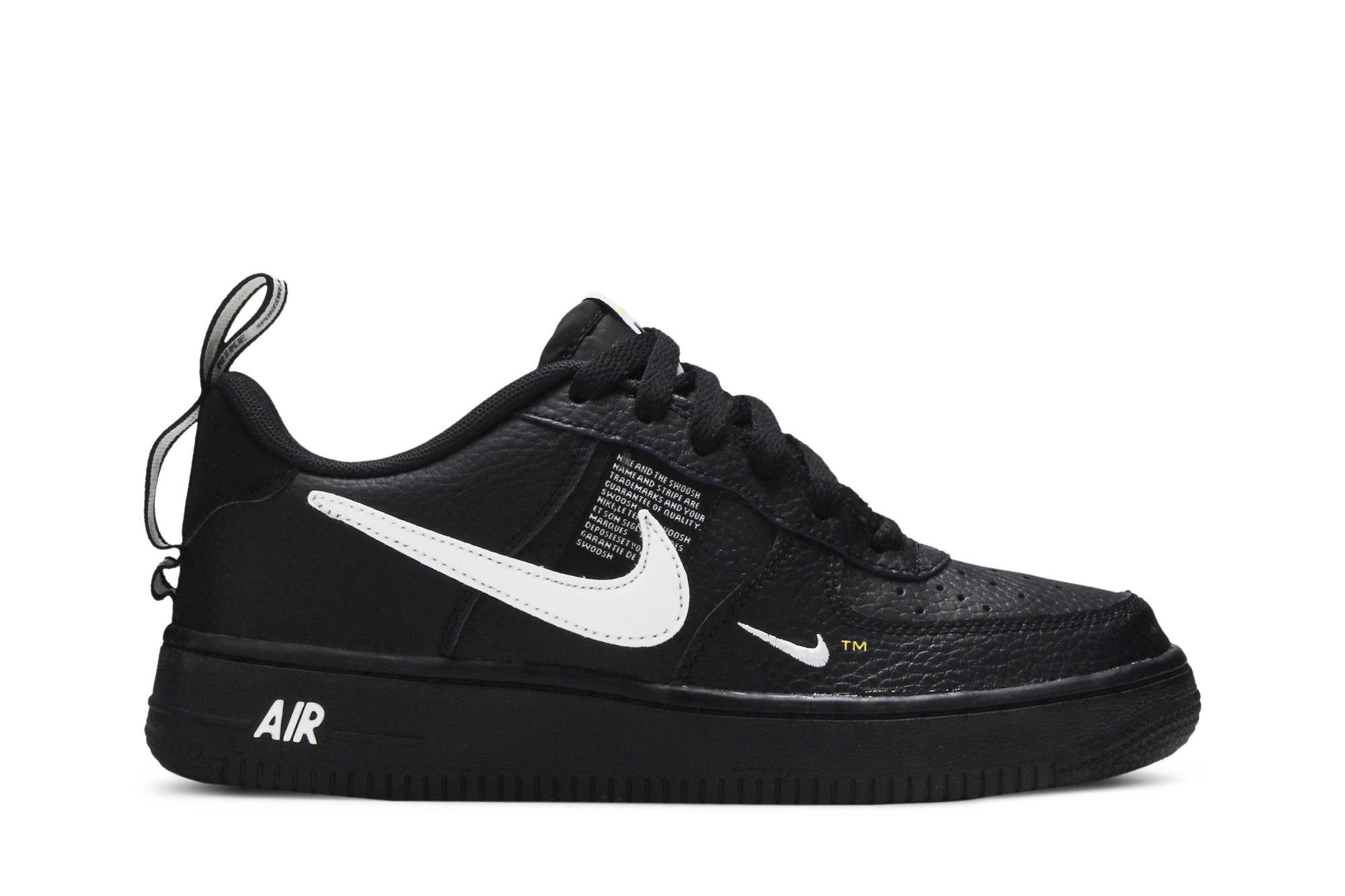 white and black air force 1 utility