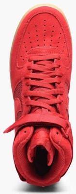 Nike Air Force 1 High 07 LV8 Red Suede Gum Sole 806403-601 Shoes