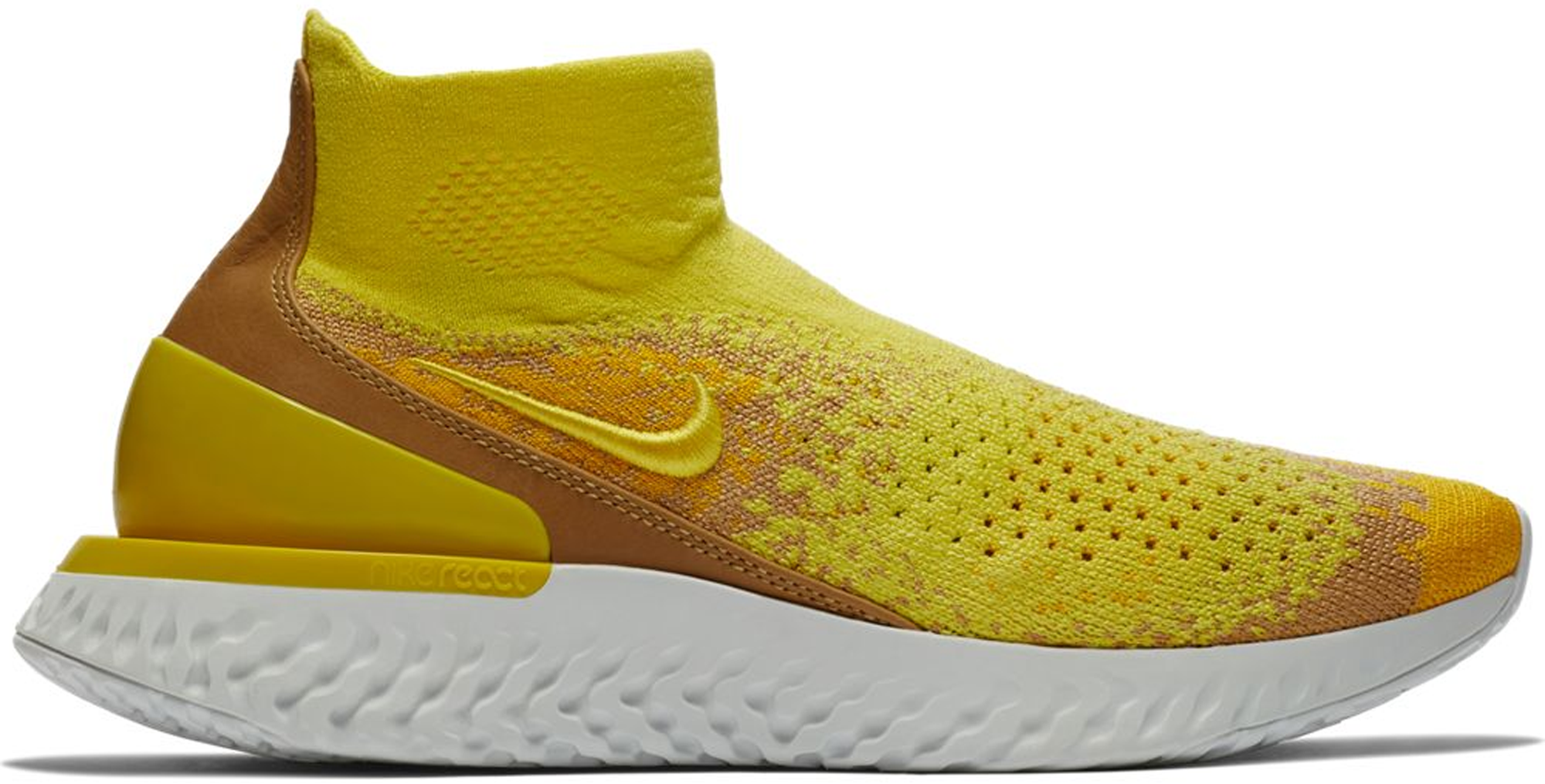 nike rise react yellow