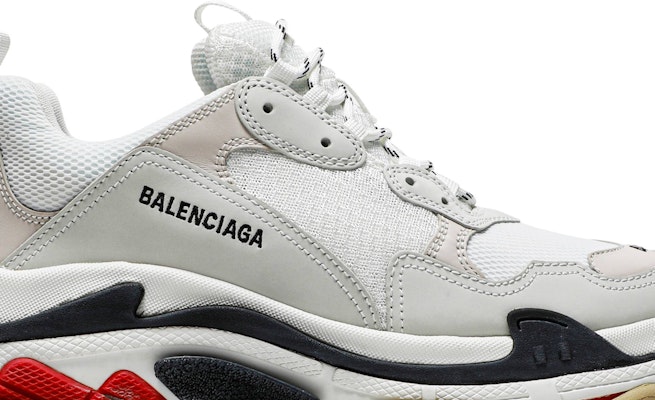 Balenciaga triple s deals white black red
