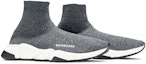 Cheap Balenciaga Speed Trainer 'Kelabu Putih Hitam' 587286 W15A1 1020