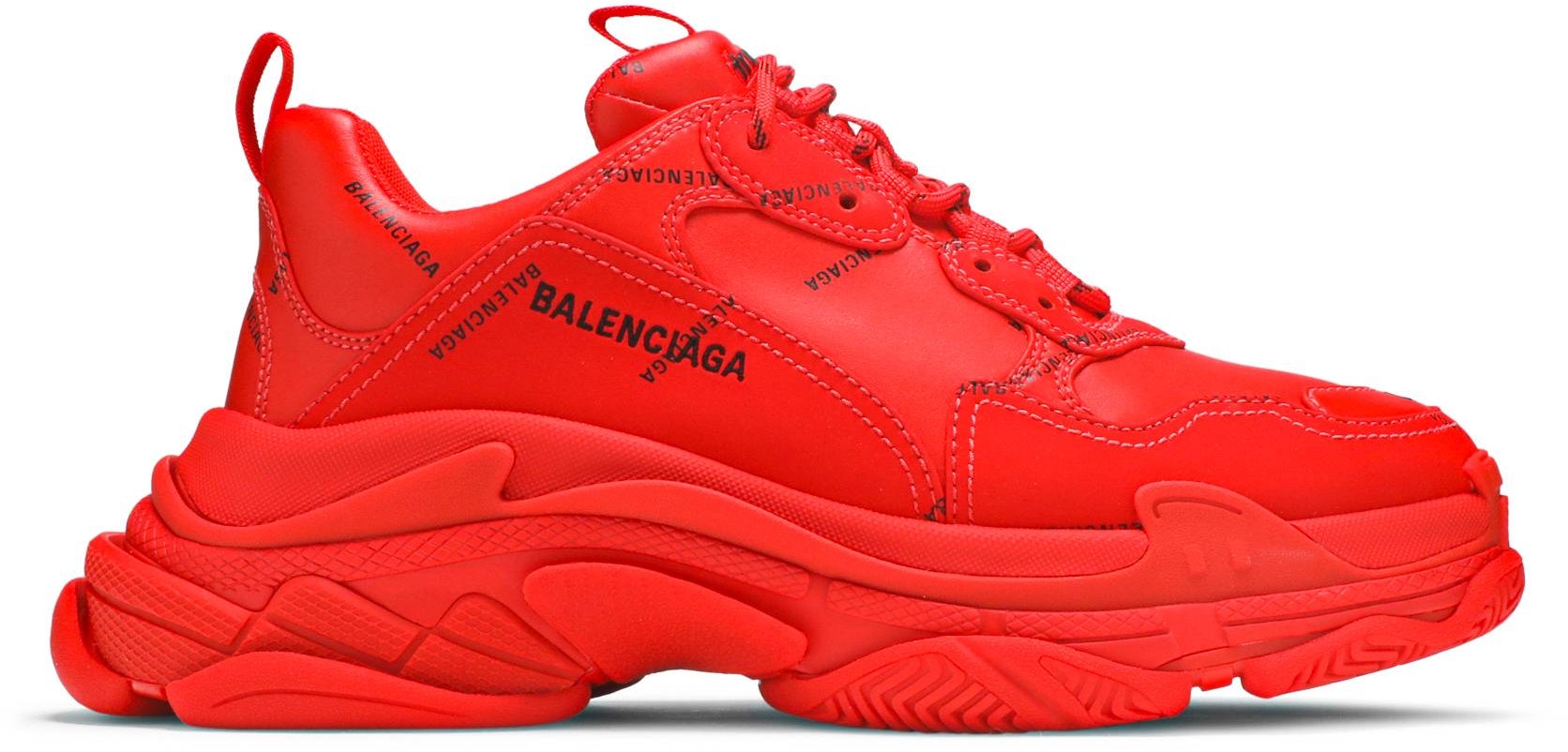 balenciaga-triple-s-trainer-allover-logo-red