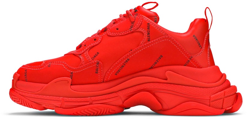 Balenciaga Triple S Trainer 'Logo Merah Keseluruhan' 536737 W2FA1 6010 Lookbook Balenciaga Triple S Trainer 'Logo Merah Keseluruhan' 536737 W2FA1 6010