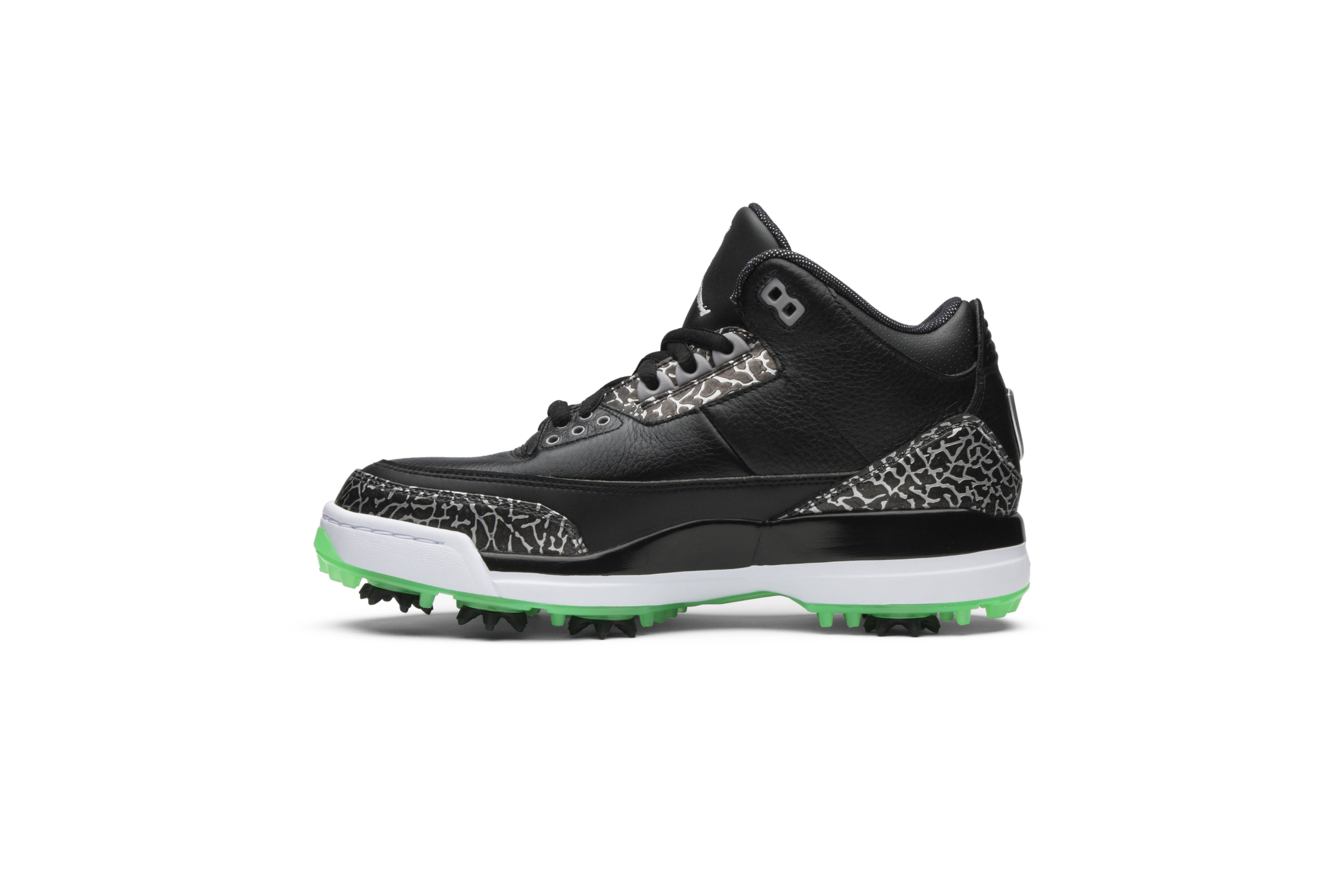 jordan 3 retro golf black green glow