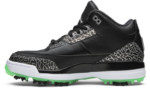 에어 조던 3 레트로 골프 블랙 그린 글로우 AJ3783-001 Lookbook 에어 조던 3 레트로 골프 블랙 그린 글로우 AJ3783-001