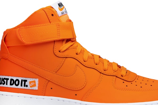 Nike air force high best sale orange
