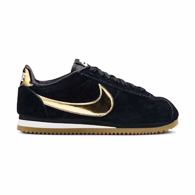 (W) Nike Classic Cortez Black Metallic Gold Gum
