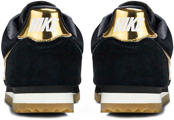 (Women) Nike Classic Cortez Black Metallic Gold Gum 902856-014 Details for (Women) Nike Classic Cortez Black Metallic Gold Gum 902856-014