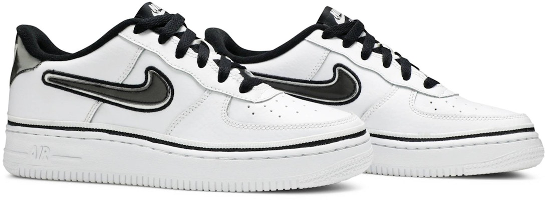 Nike Air Force 1 Low NBA White Black (GS) Kids' - AR0734-100 - US