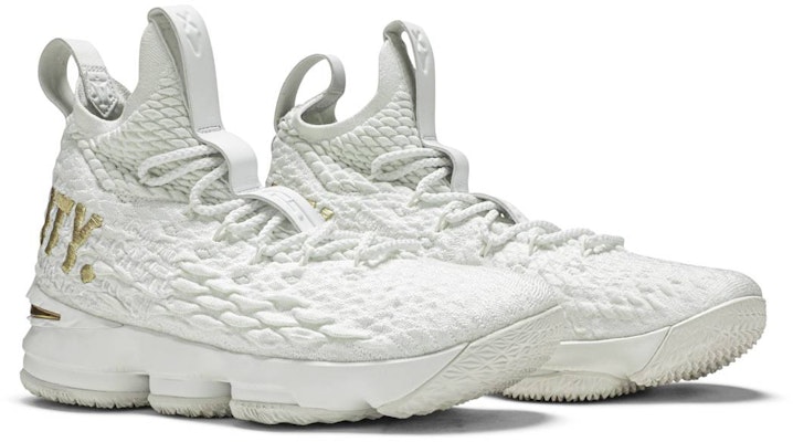 Lebron 15 white and top black equality