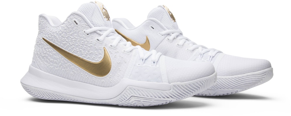 Nike kyrie white and top gold