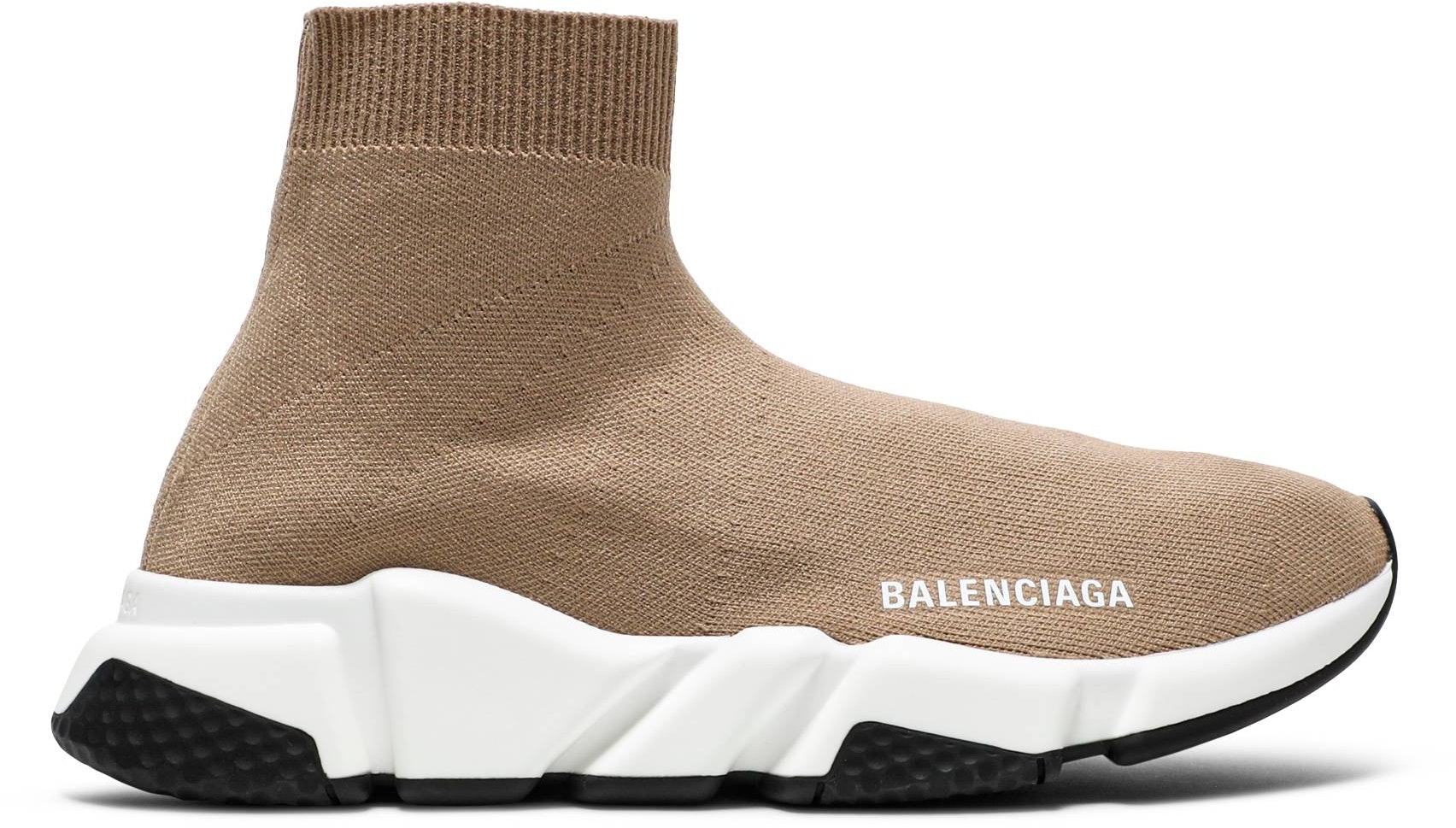 Beige balenciaga speed deals trainers