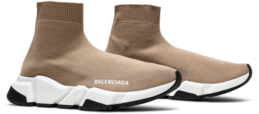 Women Balenciaga Speed Trainer Beige White 587280 W170 22300