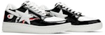A Bathing Ape Bapesta Low M1 'Shark Face - Hitam' 1G80191009 BLK