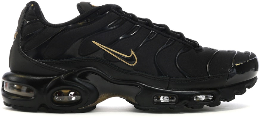 Nike air max plus gold and black Clearance