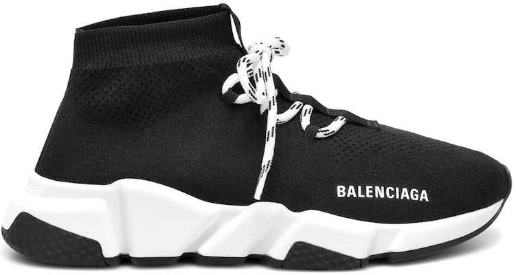 Balenciaga speed lace up top black
