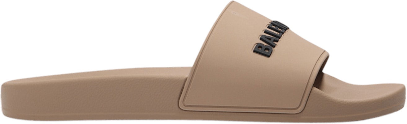 Women Balenciaga Pool Slides Beige 565547 W1S80 9710 565547