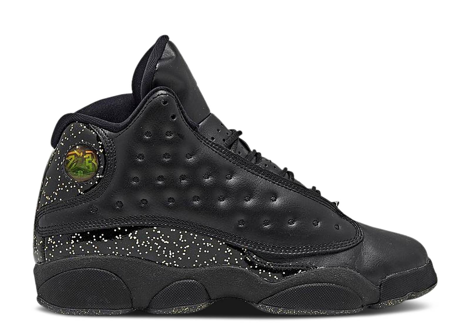 retro 13 gold glitter