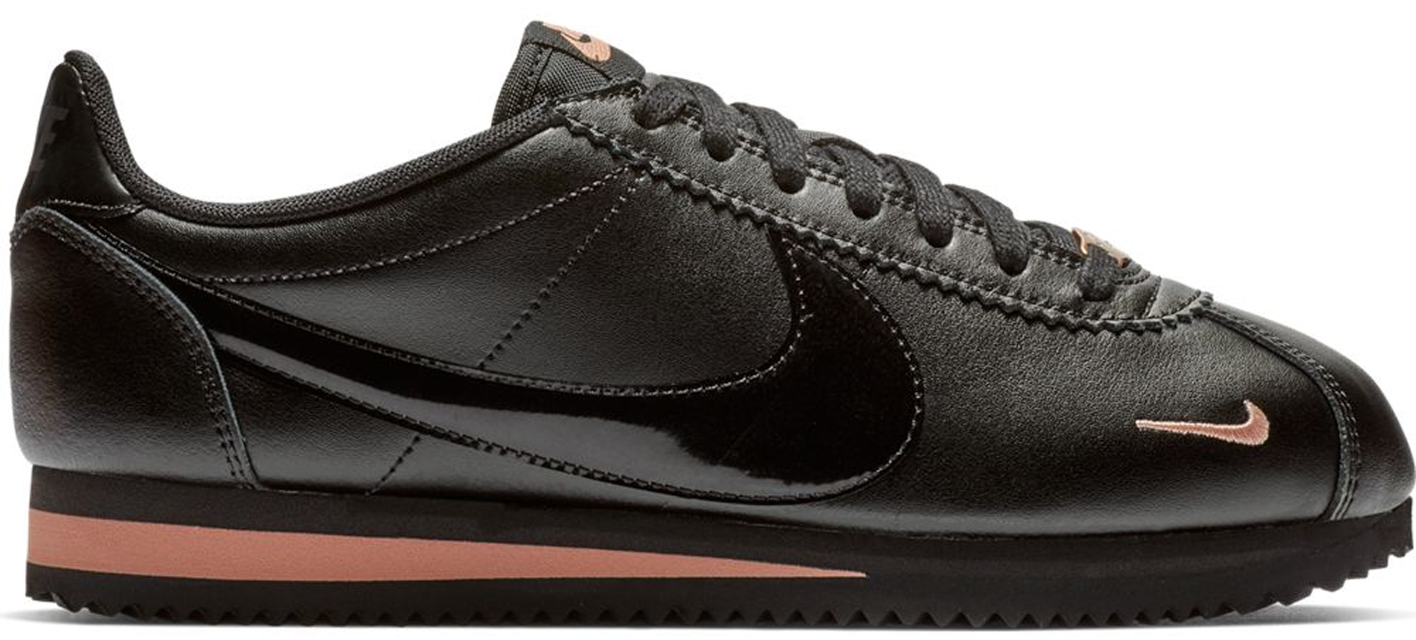 black and rose gold cortez