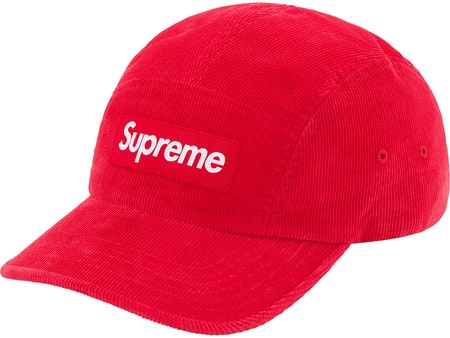 supreme-fine-wale-corduroy-camp-cap-red