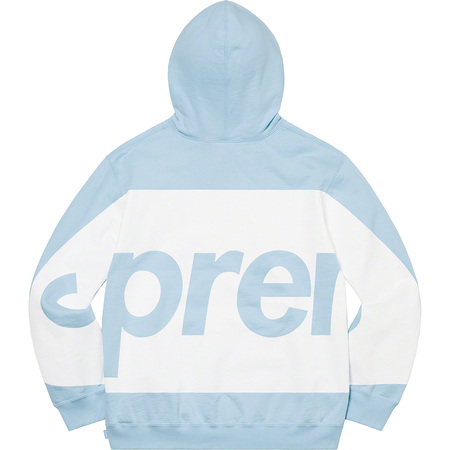 supreme big logo hoodie blue