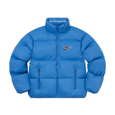 Supreme Nike Reversible Puffy Jacket Blue
