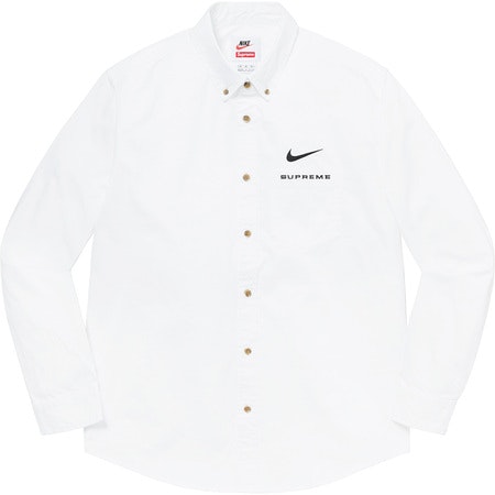 Supreme x Nike Cotton Twill Shirt White