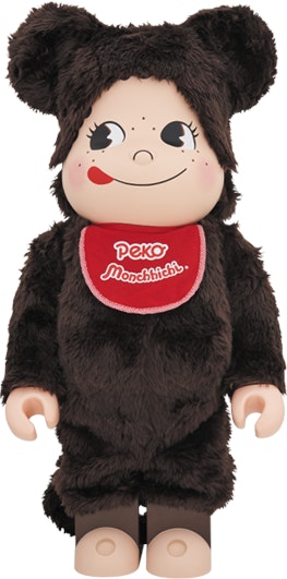 Bearbrick x Peko Monchhichi Pekochhichi 1000% 'Brown' - Novelship