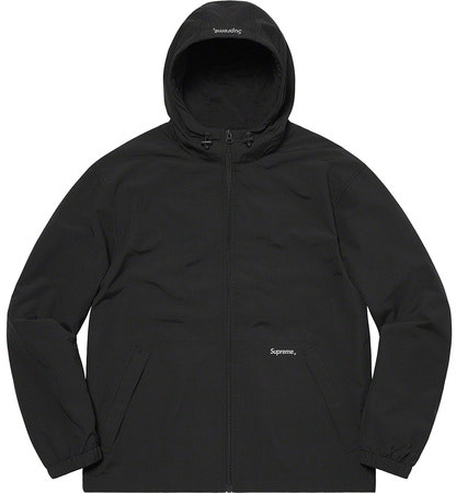Supreme reflective zip hooded jacket black Clearance