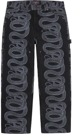 Supreme HYSTERIC GLAMOUR Snake Double Knee Denim Painter Pant