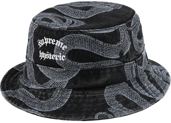 Supreme HYSTERIC GLAMOUR Snake Denim Crusher Black - Novelship