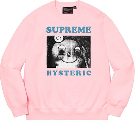 Pink supreme shop crewneck