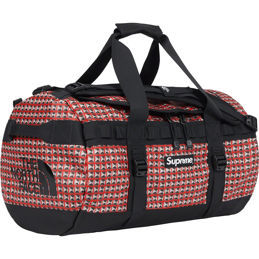 Supreme x The North Face Studded Small Base Camp Duffle Bag Red Novelship