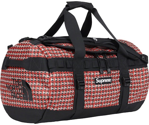 Supreme x The North Face Studded Small Base Camp Duffle Bag Red