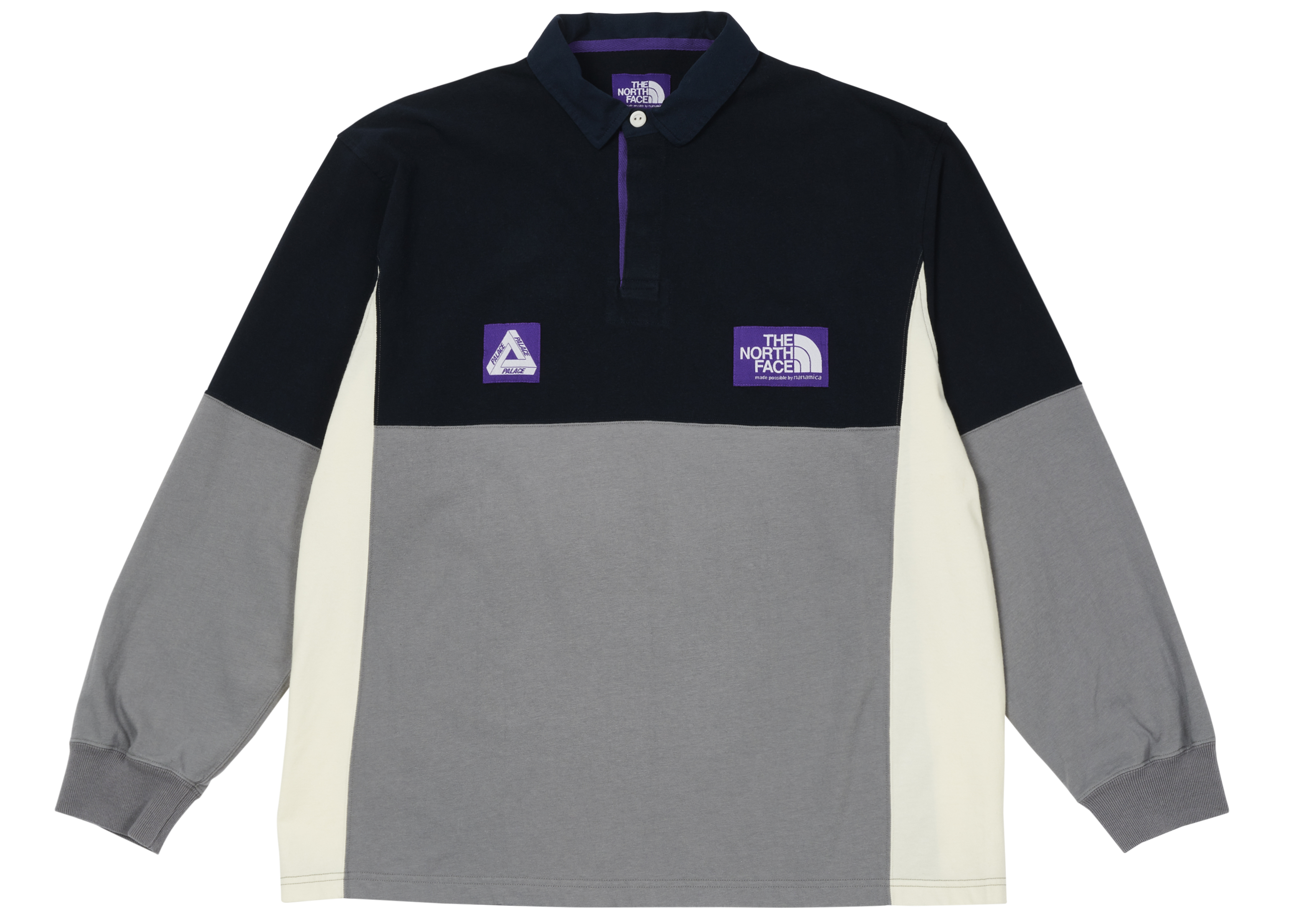 Palace x The North Face Purple Label High Bulky Rugby Shirt Navy - Novelship