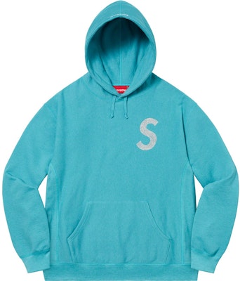 Supreme Swarovski S Logo Hooded Sweatshirt Light Aqua - Novelship