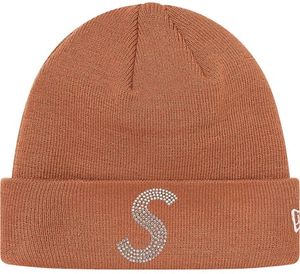 Supreme New Era Swarovski S Logo Beanie Brown - Novelship